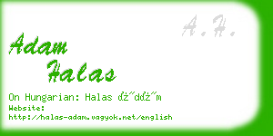 adam halas business card